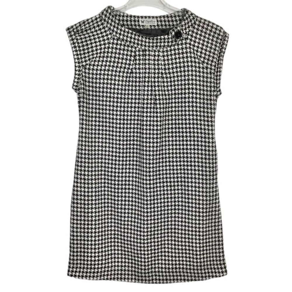 Papillon black and white Houndstooth shift Dress